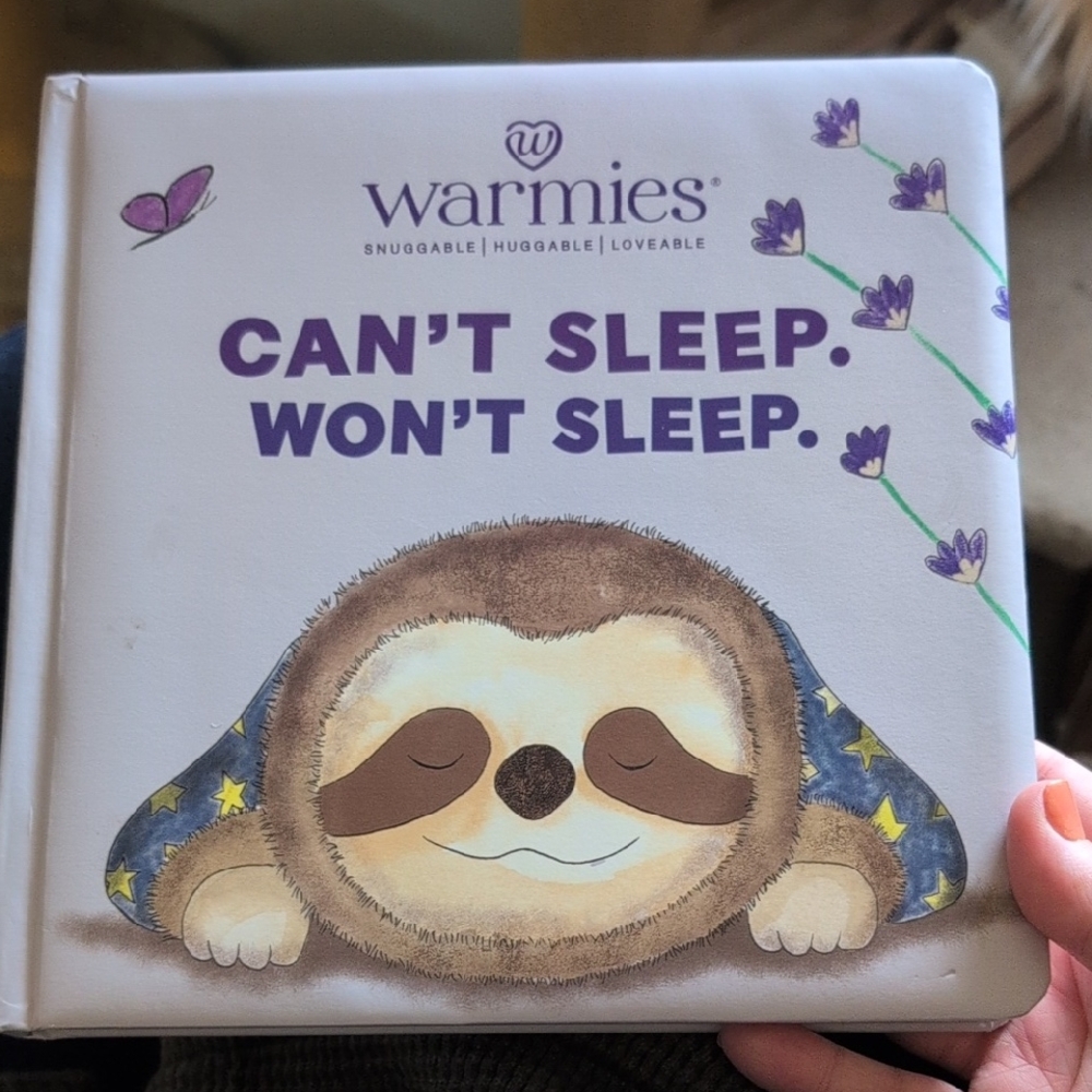 Warmies Sloth Book "Can't Sleep. Won't Sleep"